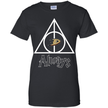 Load image into Gallery viewer, Deathly Hallows For Anaheim Ducks And Harry Potter Fans T-Shirt For Women