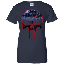 Load image into Gallery viewer, Atlanta Braves Baseball The Punisher Skull T-Shirt For Women