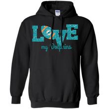 Load image into Gallery viewer, Glitter Love For Miami Dolphins Fans Hoodie Shirt