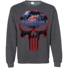 Load image into Gallery viewer, Detroit Red Wings Hockey The Punisher Skull Sweatshirt