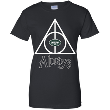 Load image into Gallery viewer, Deathly Hallows For New York Jets And Harry Potter Fans T-Shirt For Women