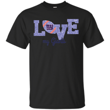 Load image into Gallery viewer, Glitter Love For New York Giants Fans T - Shirt For Men