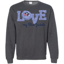Load image into Gallery viewer, Glitter Love For Columbus Blue Jackets Fans Sweatshirt