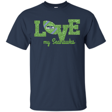 Load image into Gallery viewer, Glitter Love For Seattle Seahawks Fans T - Shirt For Men