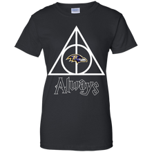 Load image into Gallery viewer, Deathly Hallows For Baltimore Ravens And Harry Potter Fans T-Shirt For Women