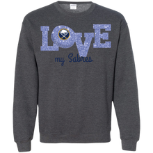 Load image into Gallery viewer, Glitter Love For Buffalo Sabres Fans Sweatshirt