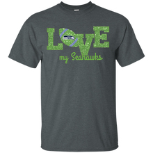 Load image into Gallery viewer, Glitter Love For Seattle Seahawks Fans T - Shirt For Men