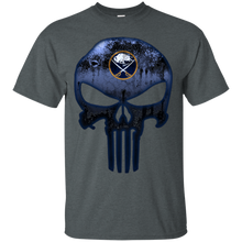 Load image into Gallery viewer, Buffalo Sabres Hockey The Punisher Skull T - Shirt For Men