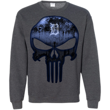 Load image into Gallery viewer, Detroit Tigers Baseball The Punisher Skull Sweatshirt