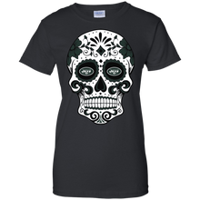Load image into Gallery viewer, New York Jets Sugar Skull T-Shirt For Women