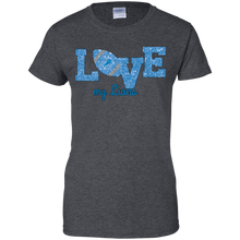 Load image into Gallery viewer, Glitter Love For Detroit Lions Fans T-Shirt For Women