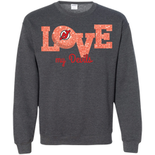 Load image into Gallery viewer, Glitter Love For New Jersey Devils Fans Sweatshirt