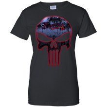 Load image into Gallery viewer, Atlanta Braves Baseball The Punisher Skull T-Shirt For Women