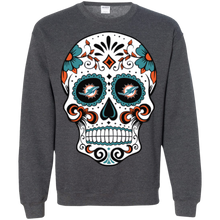 Load image into Gallery viewer, Miami Dolphins Sugar Skull Sweatshirt