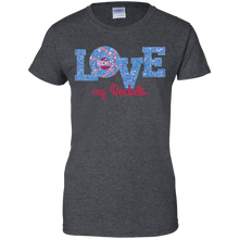 Load image into Gallery viewer, Glitter Love For Houston Rockets Fans T-Shirt For Women