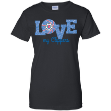 Load image into Gallery viewer, Glitter Love For La Clippers Fans T-Shirt For Women