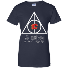 Load image into Gallery viewer, Deathly Hallows For Calgary Flames And Harry Potter Fans T-Shirt For Women
