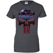 Load image into Gallery viewer, Atlanta Braves Baseball The Punisher Skull T-Shirt For Women