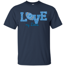 Load image into Gallery viewer, Glitter Love For Detroit Lions Fans T - Shirt For Men