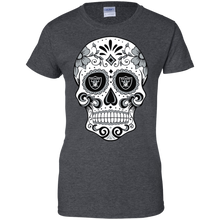 Load image into Gallery viewer, Oakland Raiders Sugar Skull T-Shirt For Women