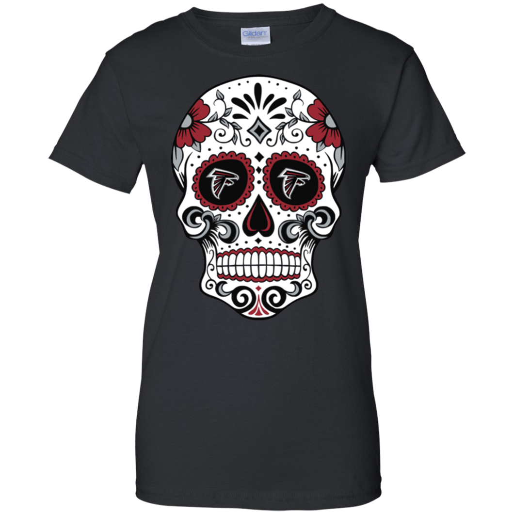 Atlanta Falcons Sugar Skull T-Shirt For Women