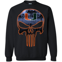 Load image into Gallery viewer, Miami Hurricanes Football The Punisher Skull Sweatshirt