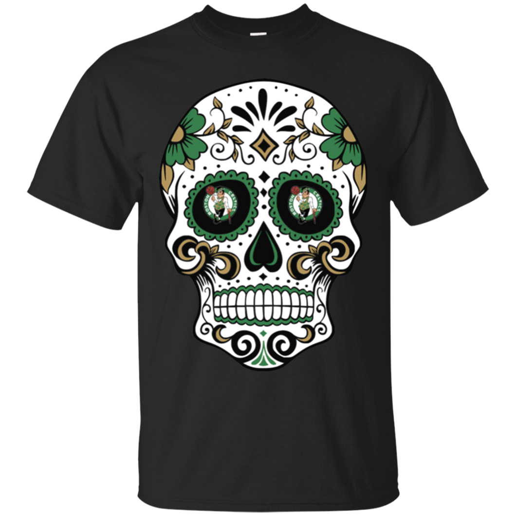 Boston Celtics Sugar Skull T - Shirt For Men