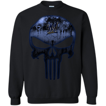 Load image into Gallery viewer, Milwaukee Brewers Baseball The Punisher Skull Sweatshirt