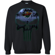 Load image into Gallery viewer, Minnesota Wild Hockey The Punisher Skull Sweatshirt