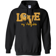Load image into Gallery viewer, Glitter Love For Pittsburgh Penguins Fans Hoodie Shirt