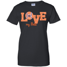 Load image into Gallery viewer, Glitter Love For New York Mets Fans T-Shirt For Women