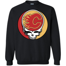 Load image into Gallery viewer, Calgary Flames Hockey Grateful Dead Steal Your Face Sweatshirt