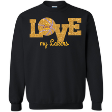 Load image into Gallery viewer, Glitter Love For Los Angeles Lakers Fans Sweatshirt