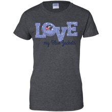 Load image into Gallery viewer, Glitter Love For Columbus Blue Jackets Fans T-Shirt For Women