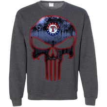 Load image into Gallery viewer, Texas Rangers Baseball The Punisher Skull Sweatshirt