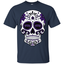 Load image into Gallery viewer, Tcu Horned Frogs Sugar Skull T - Shirt For Men