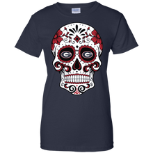 Load image into Gallery viewer, Georgia Bulldogs Sugar Skull T-Shirt For Women