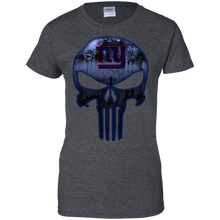 Load image into Gallery viewer, New York Giants Football The Punisher Skull T-Shirt For Women
