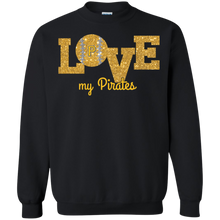 Load image into Gallery viewer, Glitter Love For Pittsburgh Pirates Fans Sweatshirt