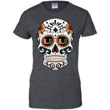 Load image into Gallery viewer, Miami Hurricanes Sugar Skull T-Shirt For Women