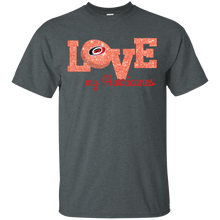 Load image into Gallery viewer, Glitter Love For Carolina Hurricanes Fans T - Shirt For Men