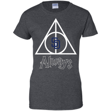 Load image into Gallery viewer, Deathly Hallows For San Diego Padres And Harry Potter Fans T-Shirt For Women
