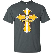 Load image into Gallery viewer, Cross Shirt For Jesus And Pittsburgh Steelers Fans T - Shirt For Men