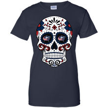 Load image into Gallery viewer, Columbus Blue Jackets Sugar Skull T-Shirt For Women