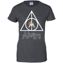 Load image into Gallery viewer, Deathly Hallows For Miami Marlins And Harry Potter Fans T-Shirt For Women