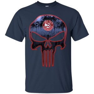 Atlanta Hawks Basketball The Punisher Skull T - Shirt For Men