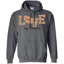 Load image into Gallery viewer, Glitter Love For Cleveland Browns Fans Hoodie Shirt