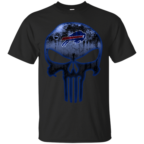 Buffalo Bills Football The Punisher Skull T - Shirt For Men