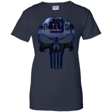 Load image into Gallery viewer, New York Giants Football The Punisher Skull T-Shirt For Women