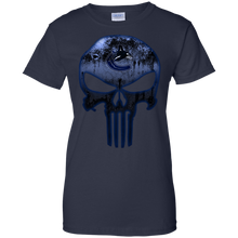 Load image into Gallery viewer, Vancouver Canucks Hockey The Punisher Skull T-Shirt For Women